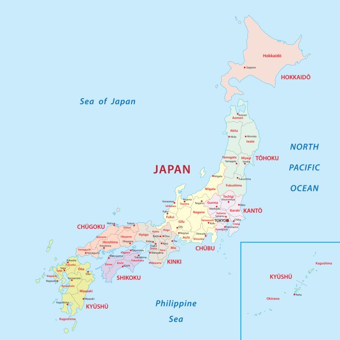 map of japan