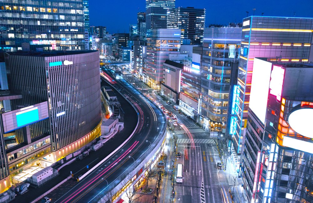 Ginza at night