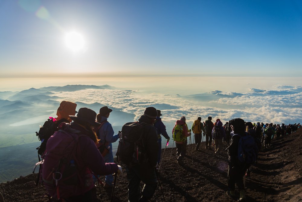 Climbing-Mount-Fuji