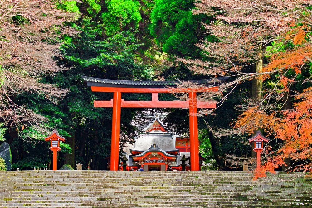 Kirishima shinto shrine, Japan, Kagoshima prefecture