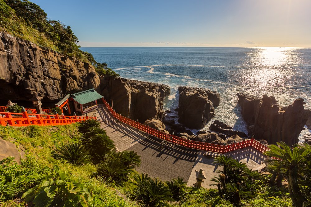 Udo jingu, a Shinto shrine located on Nichinan coastline, Kyushu