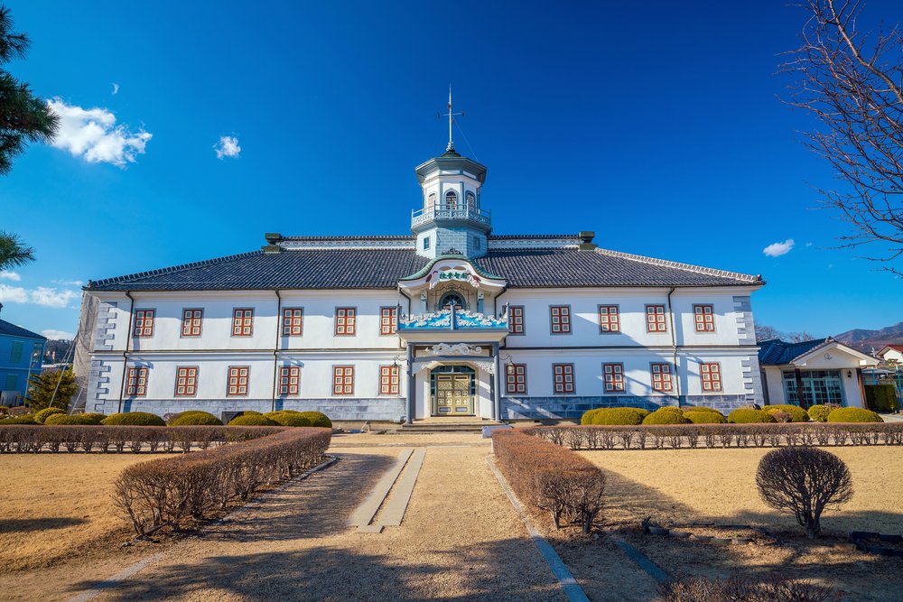 Old Former Kaichi School in Matsumoto, Japan