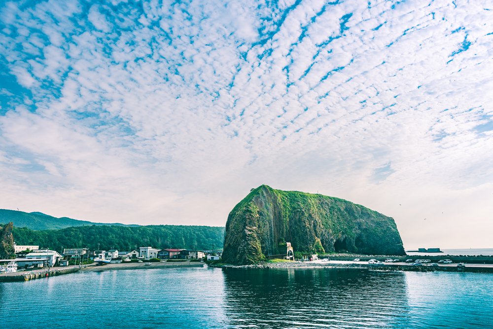 Oronko rock, at Utoro Port ,Shiretoko Peninsula.Hokkaido,Japan