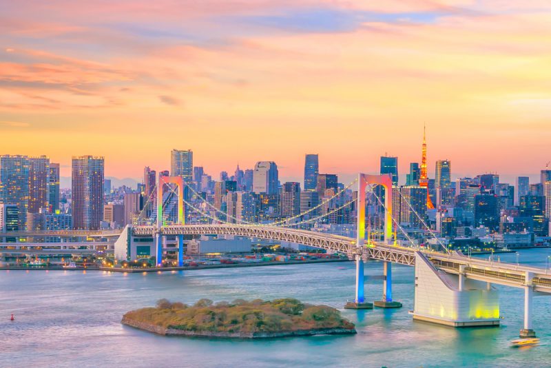 Tokyo skyline with Tokyo tower